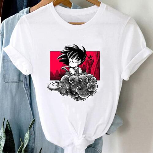 Dragon Ball Summer New T-shirt Men Anime Son Goku Casual Clothes Cartoons Harajuku Kawaii Print Tshirt Male Vintage Street Tops
