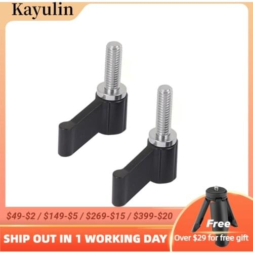 Kayulin 15mm M5 Rotating Knob Adjustable Thumb Lever Screw Black Ratchet Wingnut with M5 Thread 2PCS