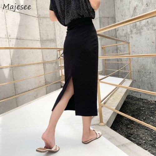 Юбки-карандаши с разрезом Majesee China At AliExpress