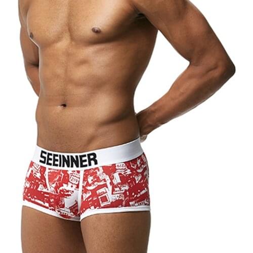 Multi Style Mens Printed Bulge Pouch Boxer Trunks Boys Shorts Underwear Underpants Bottoms Male Panties