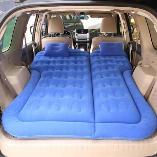 Car Inflatable Bed SUV Auto Mattress Rear Row Car Travel Sleeping Pad Off-road Air Bed Camping Mat Air Mattress Car Accessories