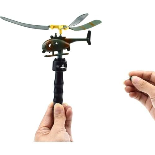 New Aviation Model Copter Handle Pull Helicopter Plane Vintage Pop Outdoor Toys For Kids Adult Playing Drone For Beginner