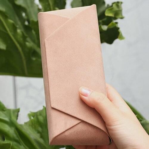 New Fashion PU Leather Cover Sunglasses Case for Women Men Glasses Portable Soft Glasses Pouch Bag Accessories Glasses Box