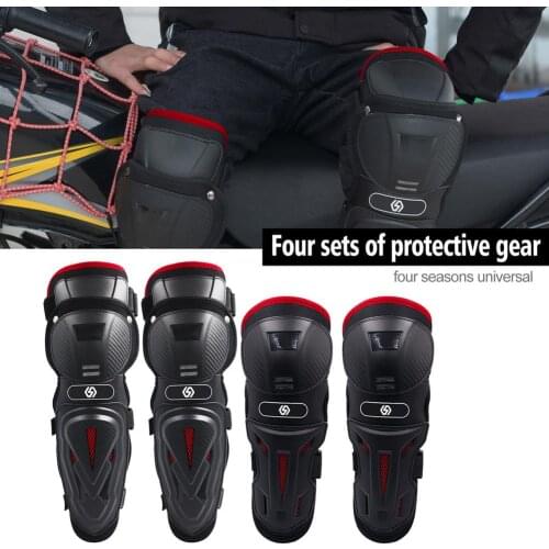 Complete Set Of Motorcycle Knee Pads And Elbow Pads Fall-proof And Wind-proof Four-piece Suit Riding Protective Gear