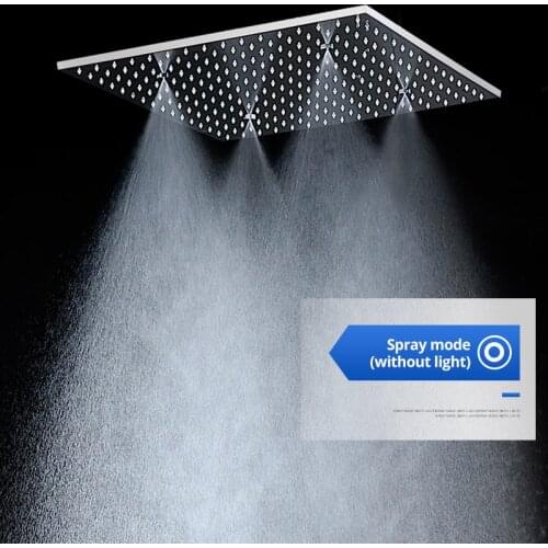 Ceiling Mounted 2 Functions Shower Head Big Rain, SPA Mist Spray Shower 304 Stainless Steel Polished with 4 shower arms