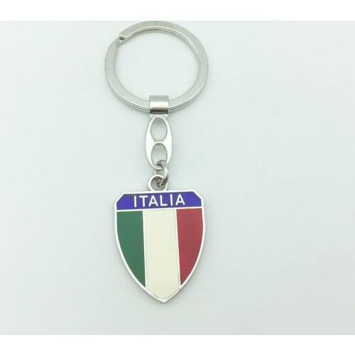 Holiday Tourist Souvenirs Medal Keychain Italia Metal Alloy Letters Prize Key Ring Fancy Key Chain Premium Gift