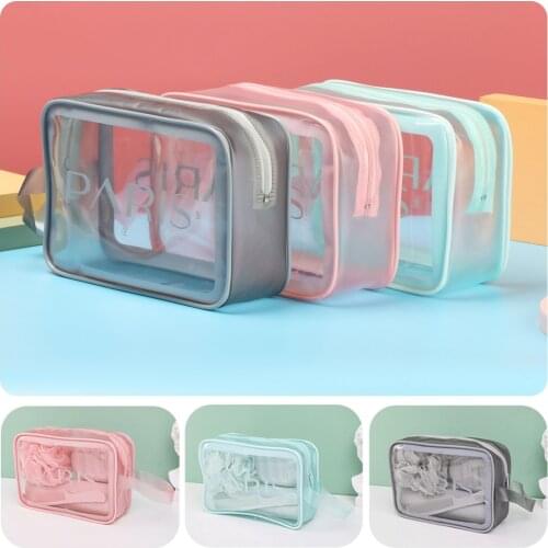 Hot 1 pc Transparent PVC Travel Organizer Clear Makeup Bag Beautician Cosmetic Bag Beauty Case Toiletry Wash Waterproof Bag