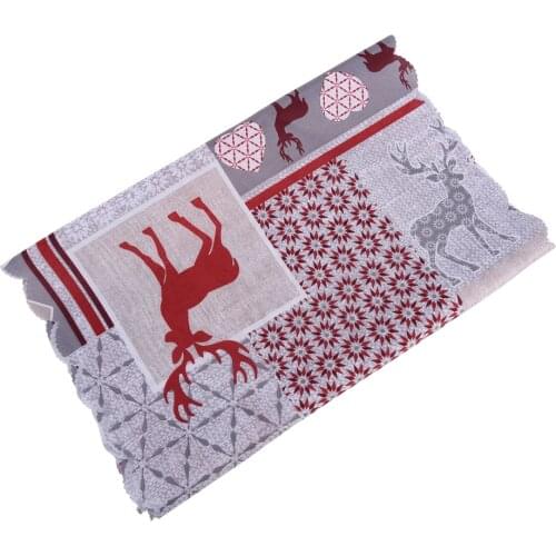 Christmas Decorations Table Mat Party Tablecloth Doily Calico 180*35.5cm Polyester Restaurant Flower Style