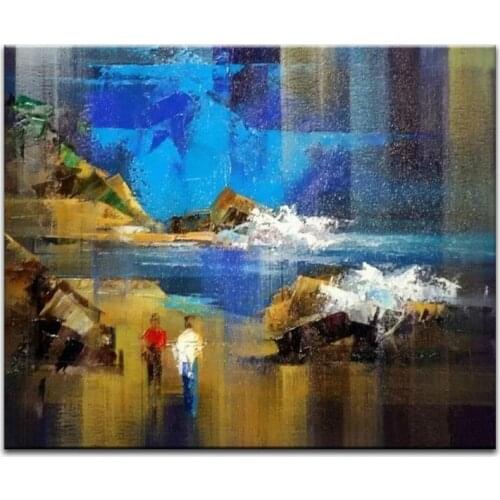 Hand painted oil painting Home Decoration painting canvas painting Knife Painting landscape pictures DM16112615