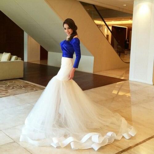 Gorgeous 2017 Chic Ruffles Organza Mermaid Long Skirts Sexy Floor Length Custom Made Skirt For Lady To Party Tiered Ruched