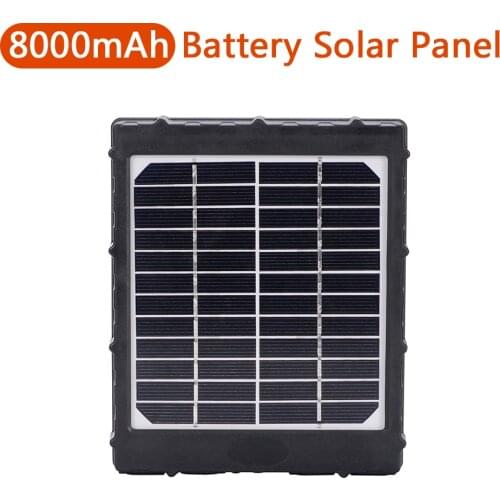 8000mAh 6V 9V 12V Solar Panel Trail Camera Power Supply Charger Battery for Outdoor Surveillance Hunting Camera