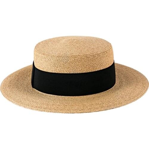 2020 Summer Flat Sun Hats For Women Chapeau Feminino Letter Straw Straw Hat Panama Cappelli Side With Beach Cap Girl Topee