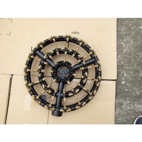 Supper quality Cast iron 96 nozzles gas jet tips burner for kitchen cooking propane jet burner with brass orifice lpg or lng