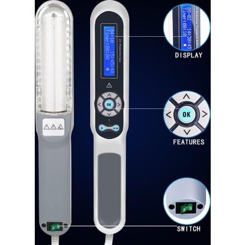 Vitiligo LED Red Light Therapy Full Body UVB 311nm Lamp Infrared Handheld Device Skin Disease Recover Phototherapy Family Friend