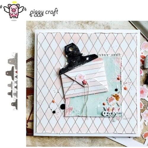 Piggy Craft metal cutting dies cut die mold Various sizes closed clip Scrapbook paper craft knife mould blade punch stencils