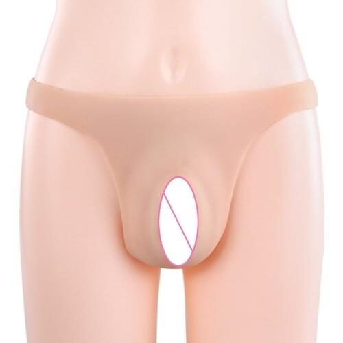 250g Women Vagina Panties Transgender Cosplay Silicone Underwear Men Corset Bodysuit Men Latex Underwear Fits Waist 75-145cm