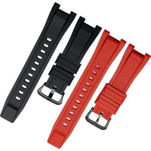 Waterproof silicone strap is suitable for CASIO GST-210 / W300 / 400G / B100 series mens watch accessories 26 * 14