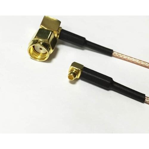 WIFI router adapter RP SMA male plug right angle switch MMCX male RA pigtail RG178 15cm wholesale
