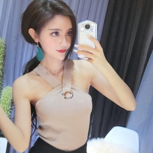 Women Corset Tops Womens Knitted Camisole Short Summer Ring Sleeveless Tank Camis Crop Top For Women