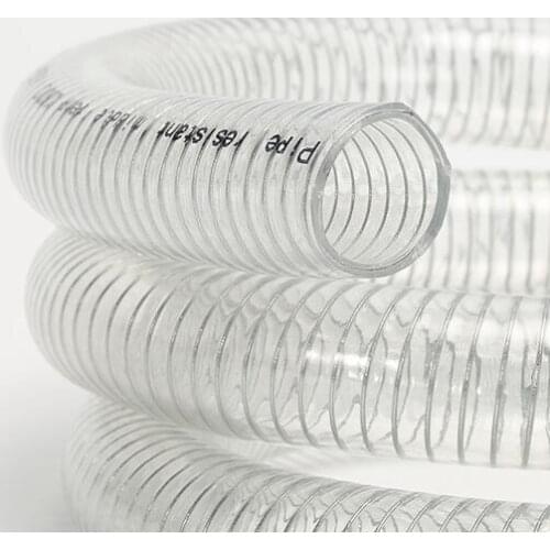 1pcs 16mm-57mm OD High temperature resistant steel hose pvc transparent water pipe plastic high pressure resistant 250mm length