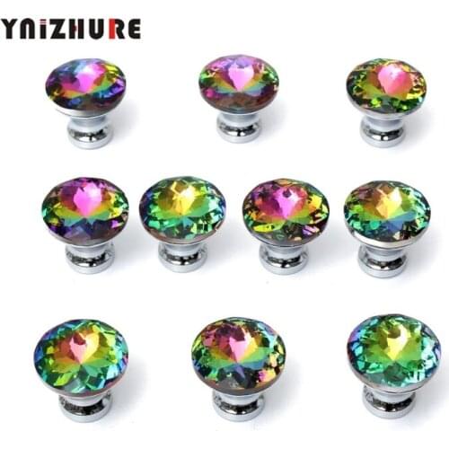 Brand New Top Quality 10 Pcs 30mm Knobs Handle Crystal Glass Cupboard Wardrobe Cabinet Door Drawer Kitchen SJ-1007