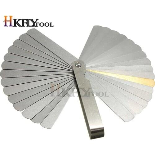 32pcs Range Finder Feeler Gauge Valve Teaching Feeler Gauge 0.04-0.88 mm Gap Size .0015-.035 Copper Sheet Brand New