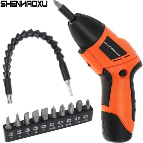 4.8V Mini Cordless Electric Screwdriver HOME DIY Rechargeable Battery Two-way Switch Two-shape Power Tools Household Maintenance