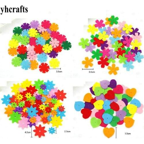40PCS/LOT.6 design Different shape fabric flower petal,Scrapbook kit.Early educational toys Kindergarten crafts Scrapbook OEM