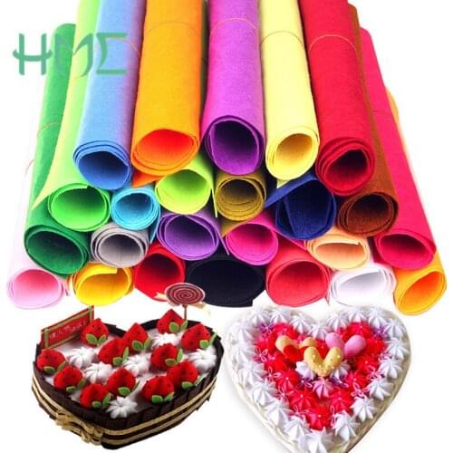 50*40CM large 1Pc Non-woven Felt Fabric Polyester Cloth Felts DIY Kindergarten Supplies For Sewing Dolls Crafts Accessories
