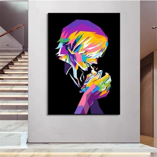 Anime Abstract Anime Character Modern Wall Art Canvas Painting Posters and Prints Pictures Home Living Room Decor (No Frame)