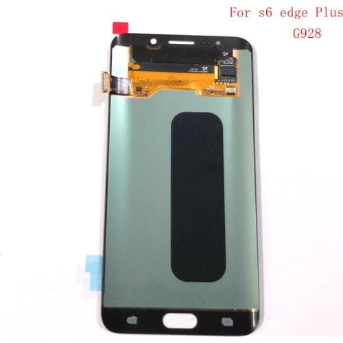 Amoled For Samsung Galaxy S6 Edge Plus SM-G928F G928F G928 Lcd Screen+display+Touch Glass Frame Assembly Replacement G9287C