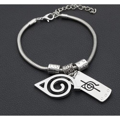 Konoha Ninja Bracelet Mens Classic Japanese Anime Accessories Cosplay Akatsuki Itachi Cartoon Jewelry Love Chain Gift Wholesale