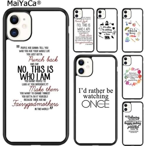 MaiYaCa Once Upon a Time Emma Swan Quote Phone Case Cover For iPhone SE 6s 7 8 plus X XR XS 11 12 pro max Galaxy S8 S9 S10 shell
