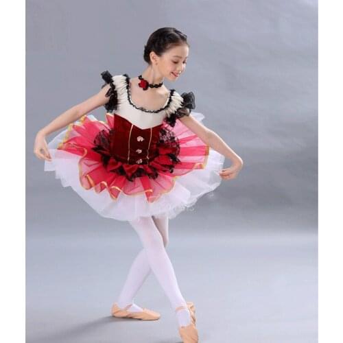 H2698 Children Girls Ballet Dancing Dress Palace Style Performance Show Dancewear Teenager Professional Competition Clothes