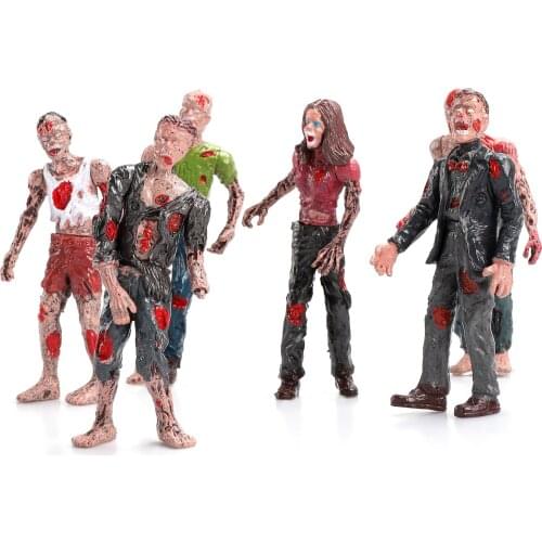 Viikondo Zombie Action Figures, Terror Zombie Toys 4 Inch, Scary toys for Halloween gifts for Kids Boys girls