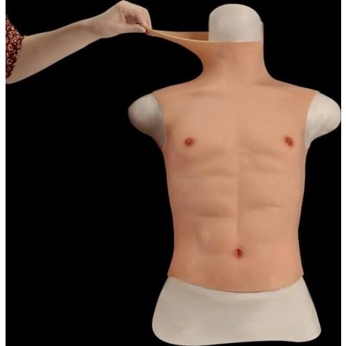 Simulation Artificial Breast Abdominal Muscles Chest Lying Chest Crossdresser Silicone Male Belly Cosplayer Costume