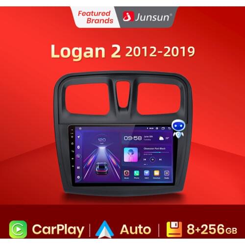 Junsun V1 Android 10.0 AI Voice Control 4G DSP Car Radio Multimidia Video Player GPS For Renault Logan 2 Sandero 2014-2019 dvd