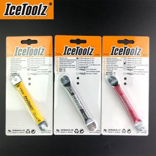 IceToolz Bicycle Spoke Wrench 3.2mm 3.45mm MAVIC 7mm Intergrated 9mm Threaded Dyelets 12J4/K4/H4 Bike Repair Tools