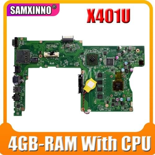 Akemy X401U-M3 Laptop Motherboard for ASUS X501U (15-inch) X401U (14-inch) original MainBoard 90R-N4OMB1900U 4GB-RAM E2-1800