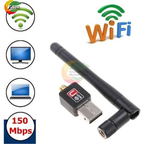 Ziqqucu Mini 150Mbps portable USB WiFi wireless adapter Dongle Lan card 5dB wireless WiFi network adapter with antenna
