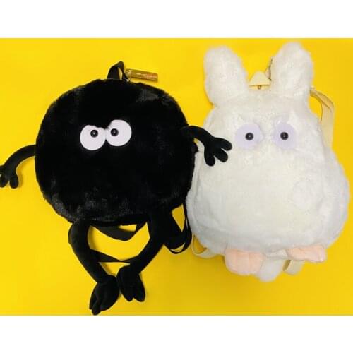 Hayao Miyazaki My Neighbor Totoro Dust Soot Plush Backpack Bag Gift Toy
