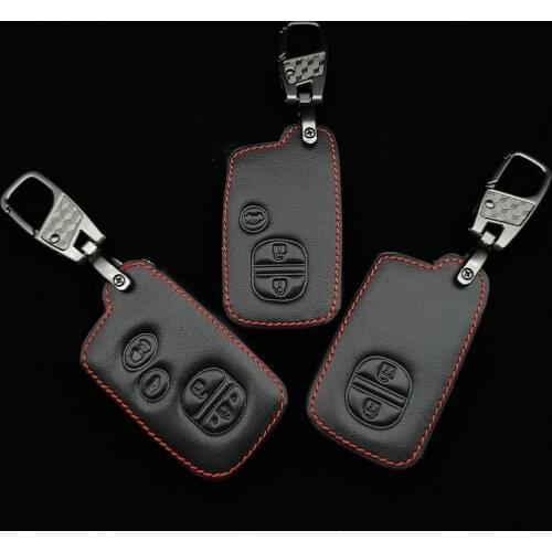 Hot Style Leather Car Key Case For Toyota Avalon Auris Camry Rav4 Yaris Verso 2012-2018 Keyless Remote Fob Protector Cover Bag