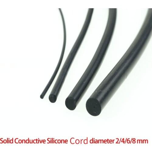 2/4/6/8 Mm OD Solid Conductive Silicone Rubber Cord TENS / ESTIM / E-STIM Machine