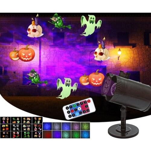 Water Wave Projection Light Storm Snowflake Film Christmas Projector Lights Lawn Light With 12 Patterns For Halloween Birthday