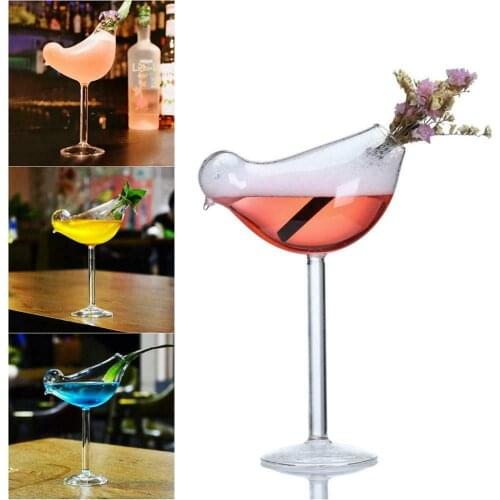 Cocktail Glass Bird-Shaped Molecule Smoked Glass Cup Multi-functional Bottle Cha