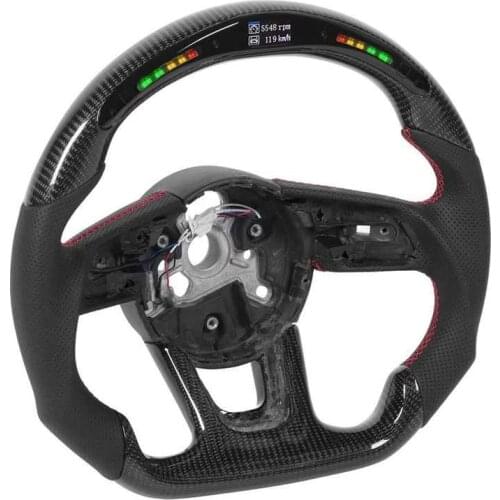 Steering Wheel LED Shift Lights Display Carbon Fiber Fit for B9 A3 A4 A5 S4 S5 RS3 RS4 RS5 Car accessories