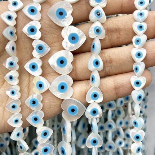 3pcs Pearl Butterfly Shell Eyes Love Devil Eye Beads Used for DIY Ladies Fashion Boutique Bracelets Necklaces Earrings Jewelry