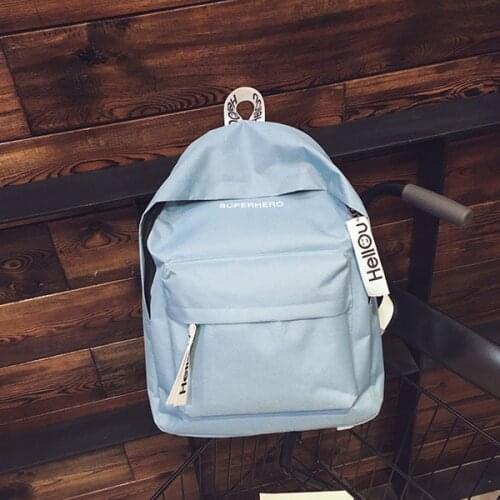 Women Travel Backpack Canvas Letters Zipper Rucksack Lady Casual Backpacks C66