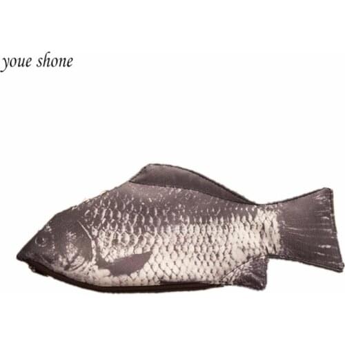 1Pcs/Lots Simulation Fish Stationery Pouch Pencil Bags Pencils Personality Crucian Carp Pencils Salted Pocket YOUE SHONE