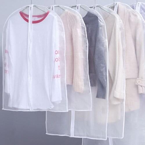 1PC Clothing Cover Dust Proof Suit Coat Storage Bag Wardrobe Hanging Dust Cover Clothes Pouch Case Organizer
